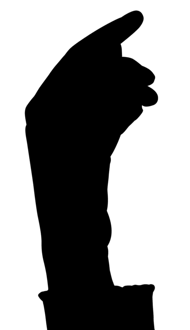 Transparent Silhouette Hand Gesture Vector Illustration