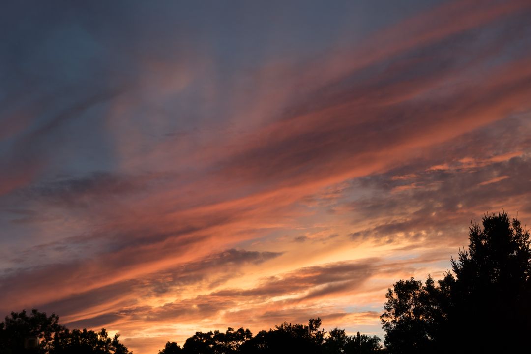 Vivid Sunset Sky with Dramatic Cloud Formation - Free Images, Stock Photos and Pictures on Pikwizard.com