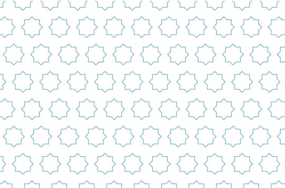 Blue Star Pattern Seamlessly Integrated on Transparent Background