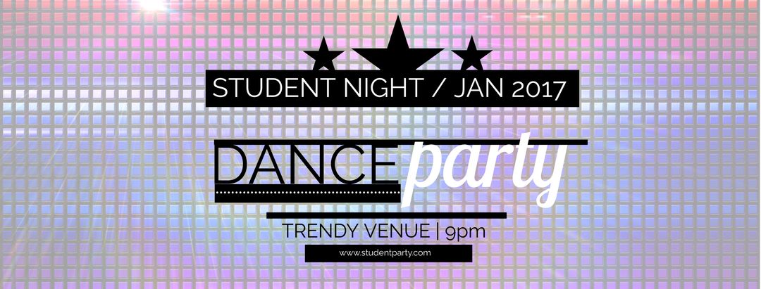 Exciting Student Dance Party Event Banner