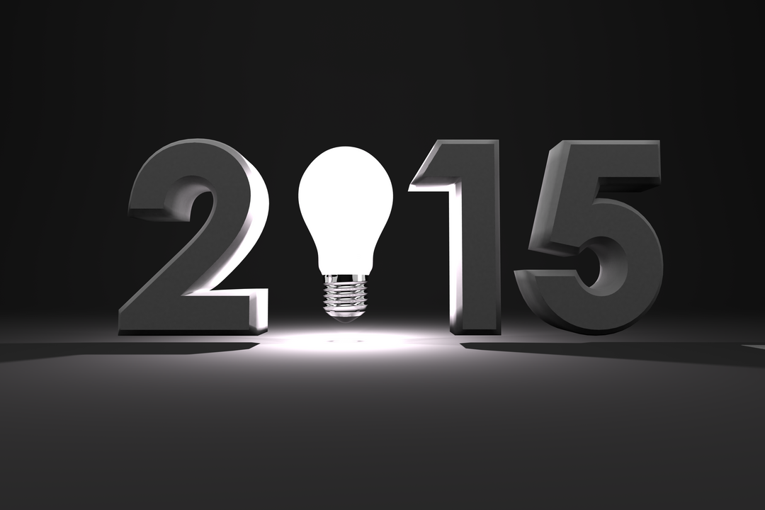 2015 Text with Transparent Background and Light Bulb Design Element - Download Free Stock Images Pikwizard.com