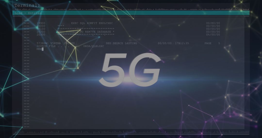 5G Network and Data Stream Interface - Free Images, Stock Photos and Pictures on Pikwizard.com