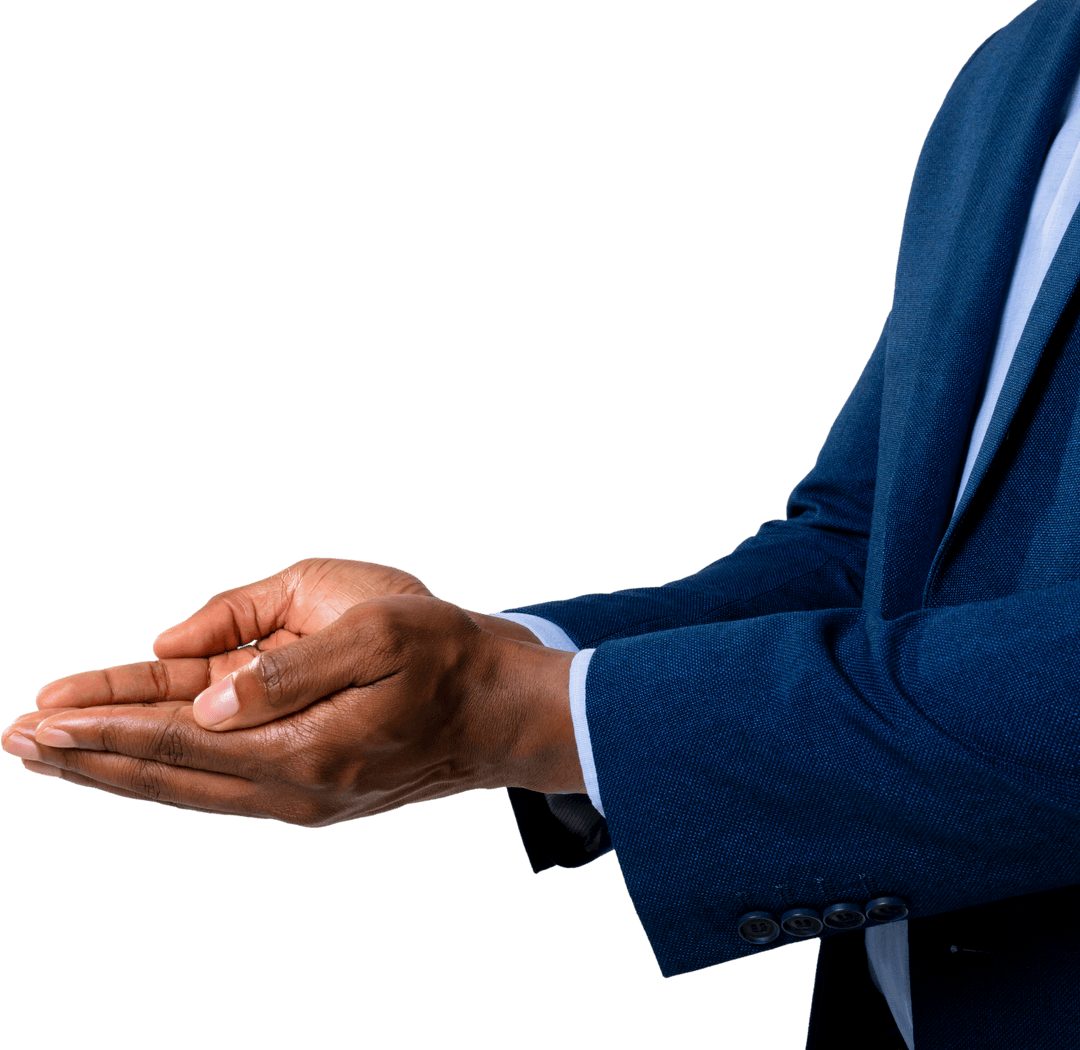 Transparent Technology Concept in Businessman's Hands