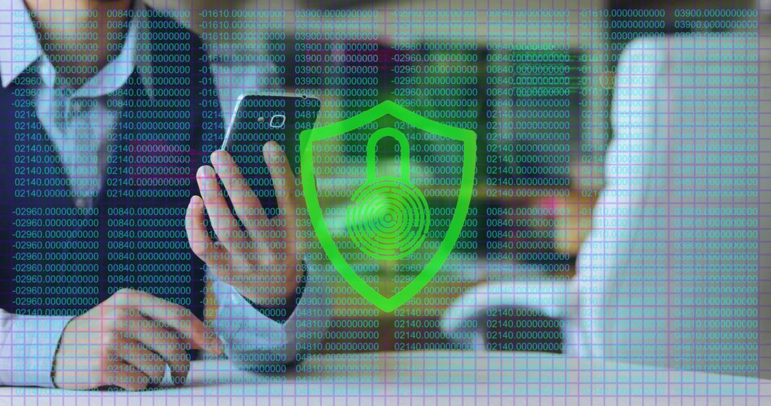 Business Professional Assessing Data Security on Smartphone