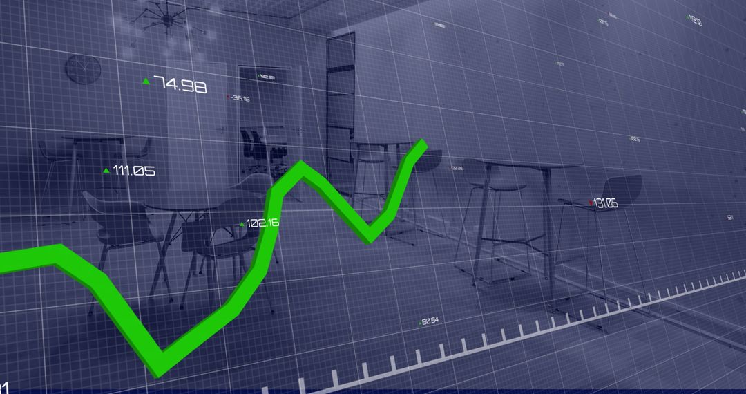 digital data display in modern office on virtual grid - Free Images, Stock Photos and Pictures on Pikwizard.com