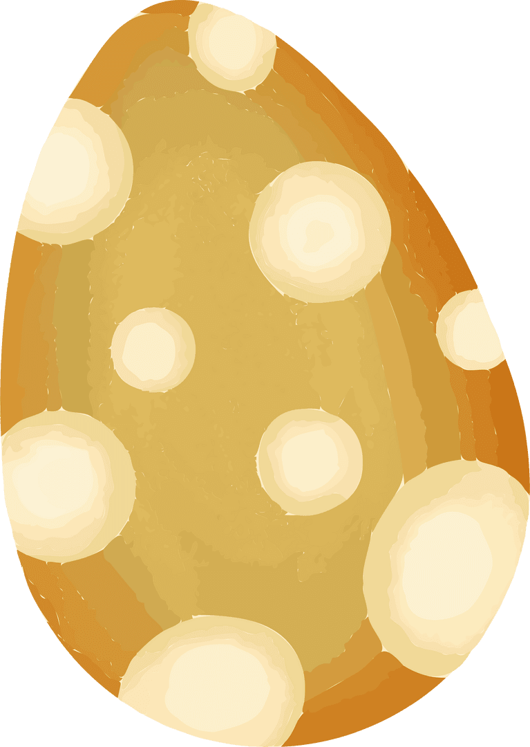 Artistic Egg Design with Warm Gradients on Transparent Background