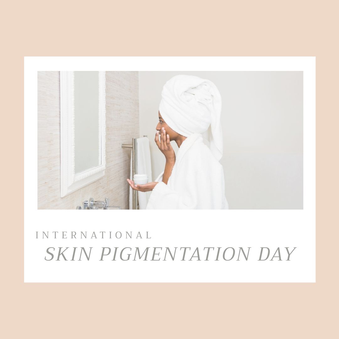 Woman Embracing Skincare on International Skin Pigmentation Day