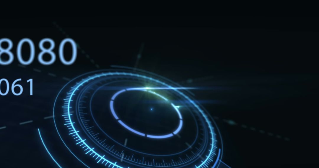 Futuristic Digital Interface with Mathematical Equations and Scanning Graphics