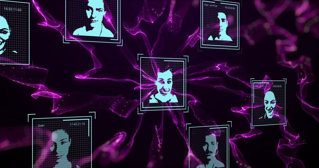 faces in data fusion digital interfaces with futuristic design concepts - Free Images, Stock Photos and Pictures on Pikwizard.com