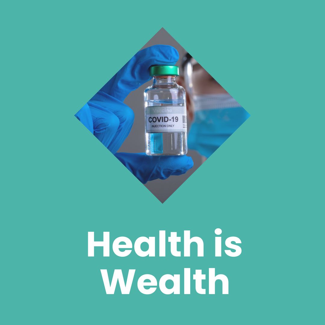 Healthcare Concept with COVID-19 Vaccine and Positive Message