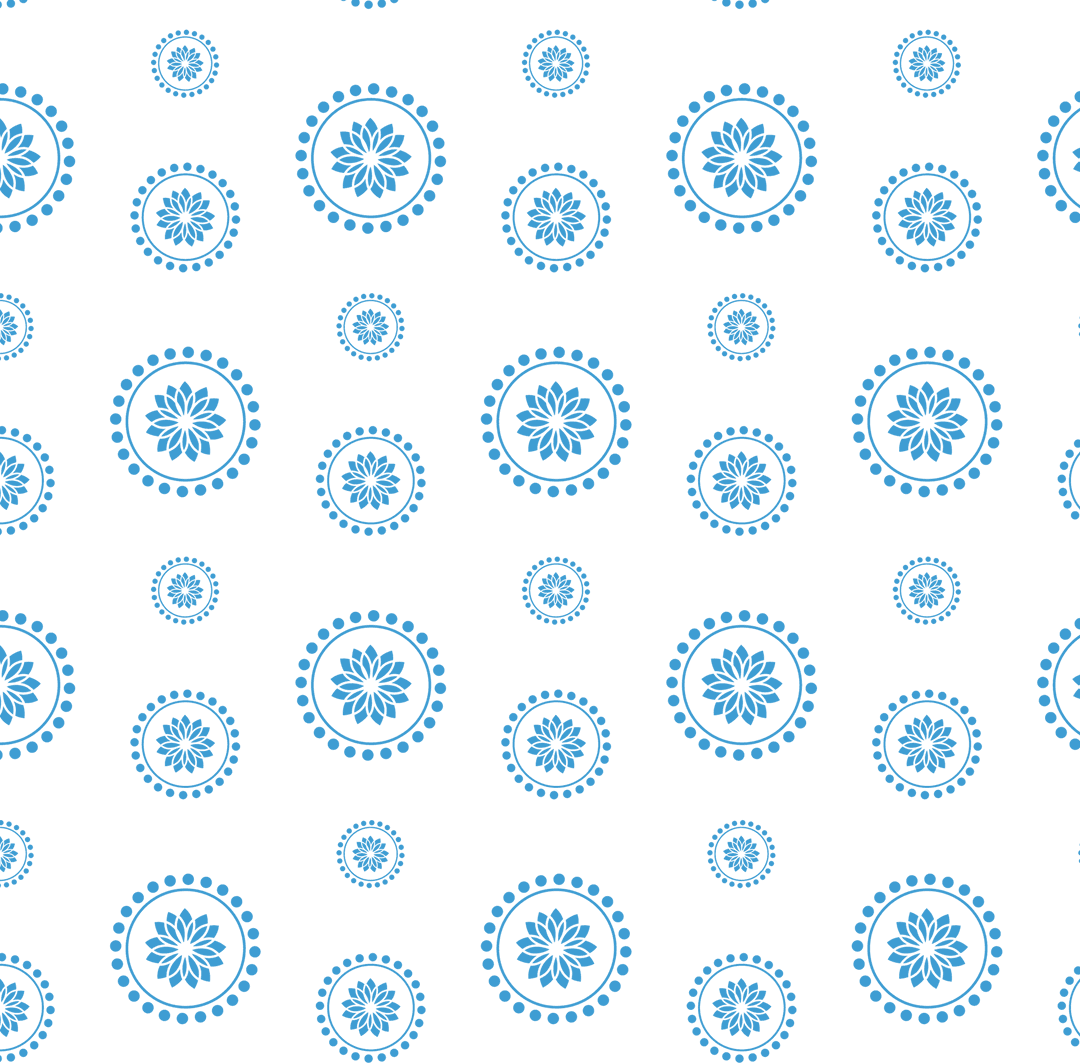Digital Pattern of Blue Circles on Transparent Background