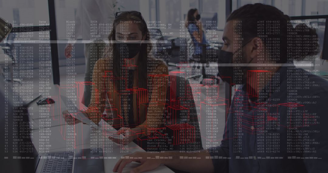 Diverse Professionals Analyzing Financial Data During Pandemic