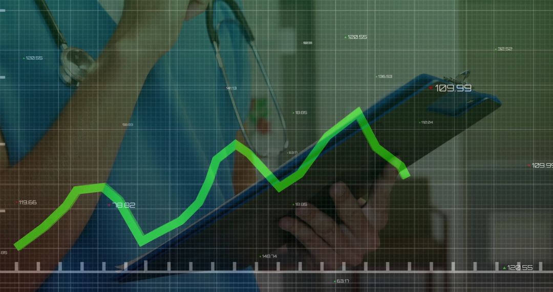 Healthcare Professional Analyzing Digital Data with Modern Technology