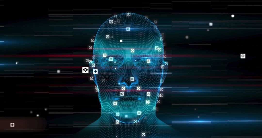 Futuristic Technology with Digital Facial Recognition