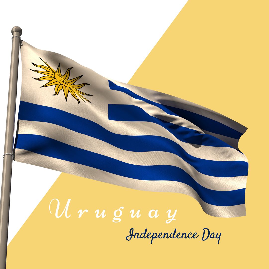 Uruguay Independence Day Celebration with Flag