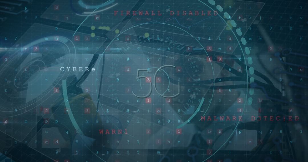 Digital Interface with Cyber Security Warnings and Global Network