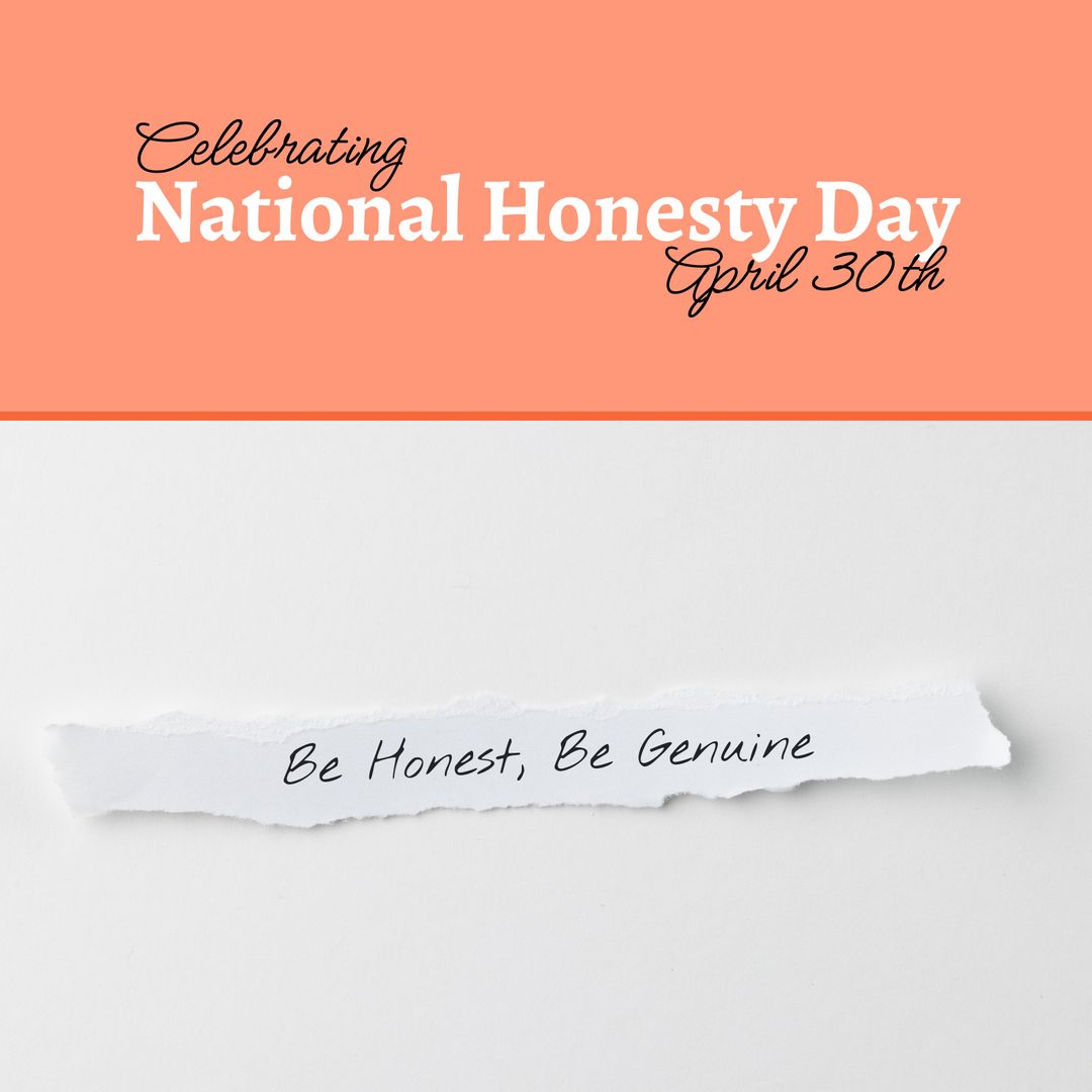 National Honesty Day Celebration Concept with Positive Message