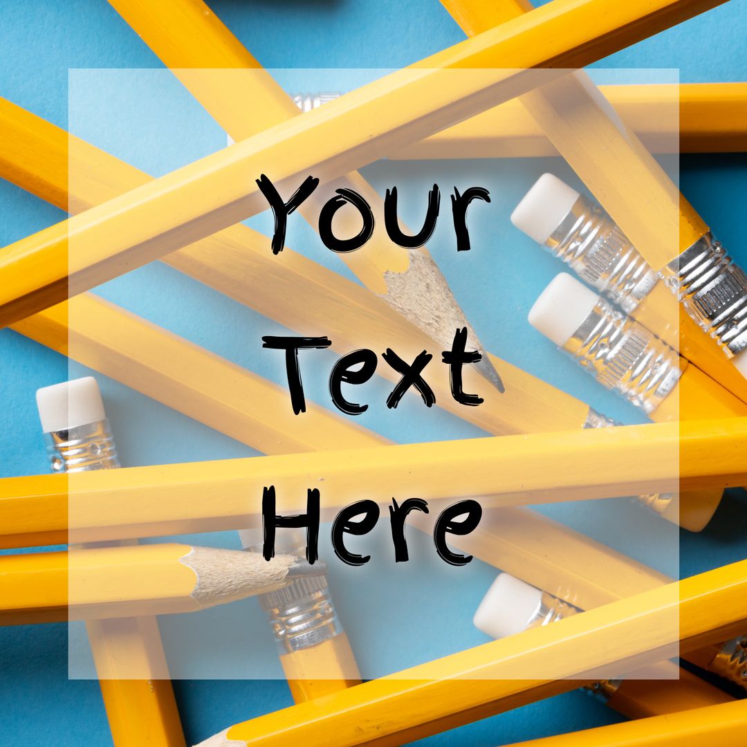 Customizable School Pencils Social Media Background