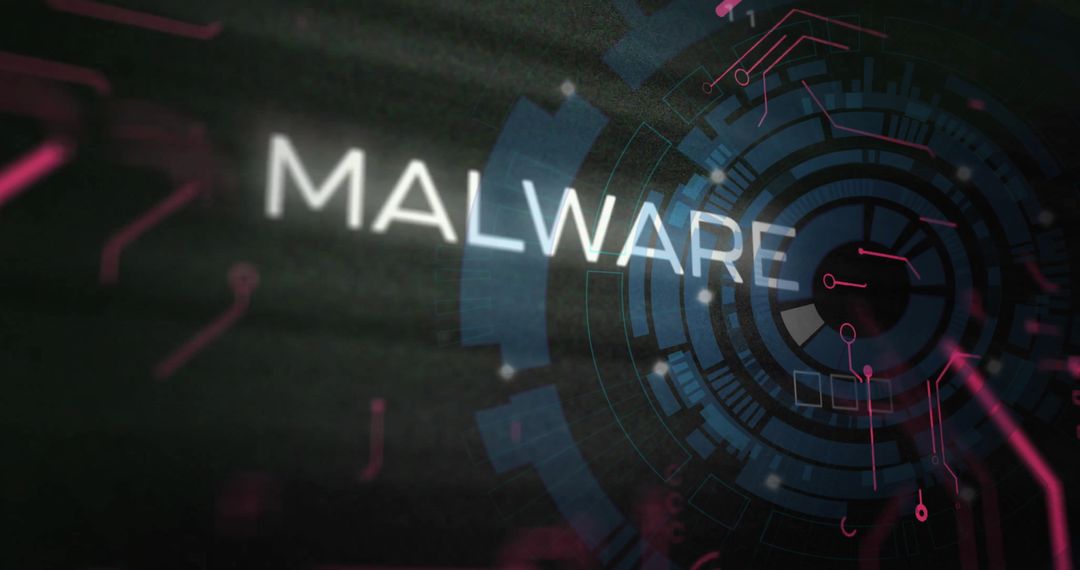 Cybersecurity Concept with Malware Scope Scan Overlay