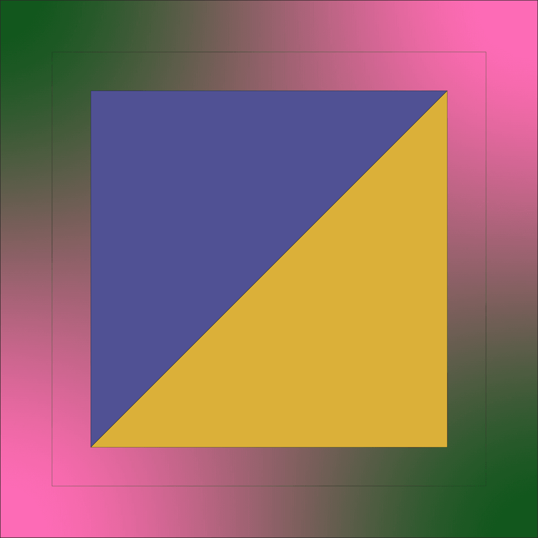 Minimalist Indigo Mustard Geometric Design on Transparent Background