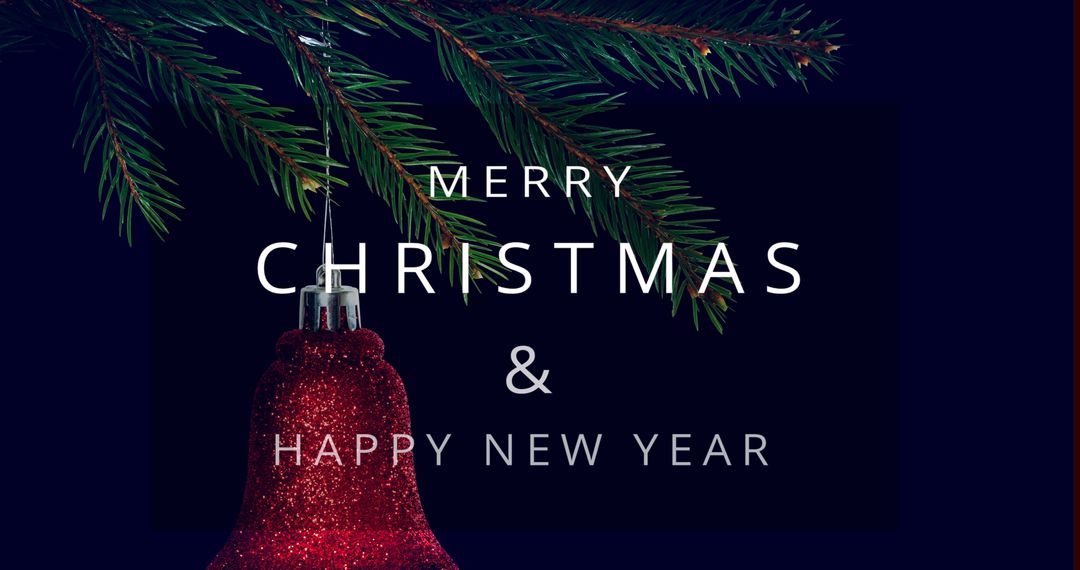 Elegant Red Christmas Ornament with Pine Branch