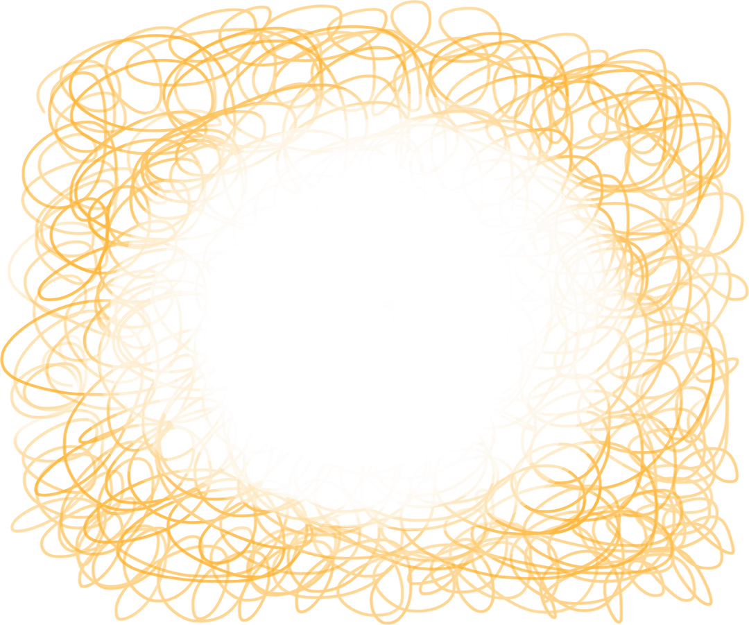 Abstract Shape in Orange Tones on Transparent Background