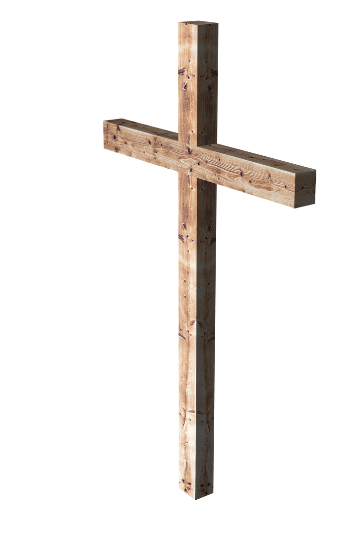 3D Wooden Cross on Transparent Background Symbolizing Faith - Download Free Stock Images Pikwizard.com