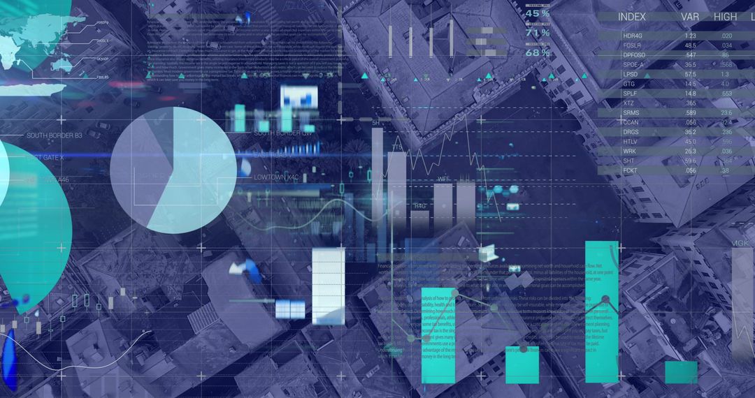 Financial Data and Cityscape Interaction Concept