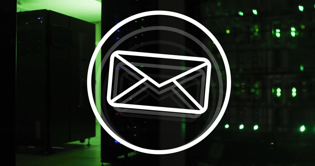 Digital Email Communication Overlaid on Secure Server Room