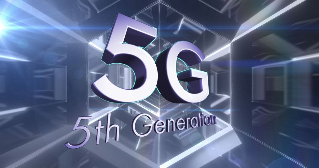 5G Technology Concept with Digital Data Processing