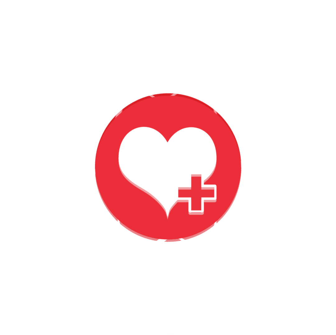 Transparent Medical Symbol with Heart and Cross Icon