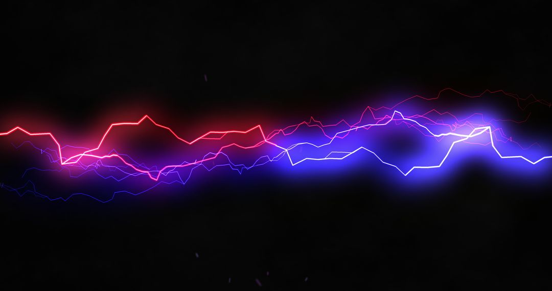 Dynamic Red and Blue Lightning Bolt Animation Against Black - Free Images, Stock Photos and Pictures on Pikwizard.com