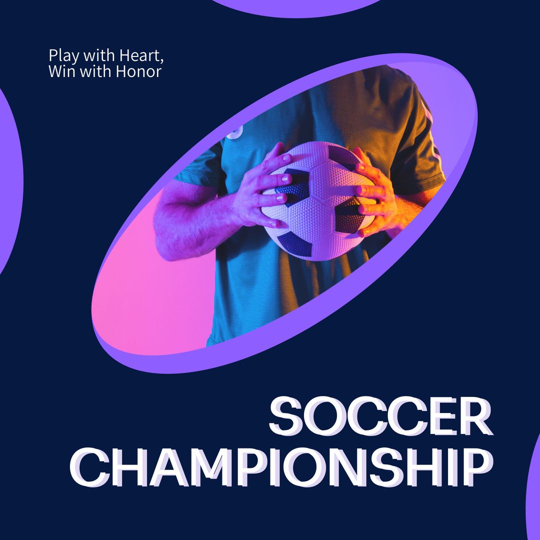 Dynamic Soccer Championship Poster with Motivational Text