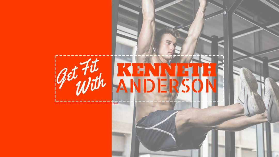 Man Performing Hanging Leg Raise in Gym Promoting Fitness Program