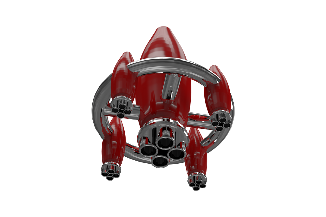 Futuristic Transparent Red Spaceship Design Shown from Front View - Download Free Stock Images Pikwizard.com