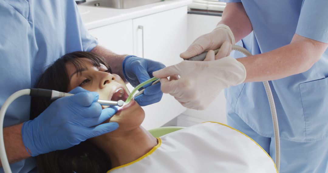 Female Patient Undergoing Dental Treatment - Free Images, Stock Photos and Pictures on Pikwizard.com