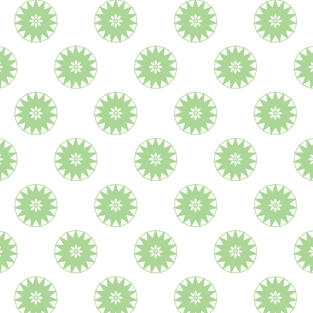 Transparent Pattern of Green Geometric Shapes on Black