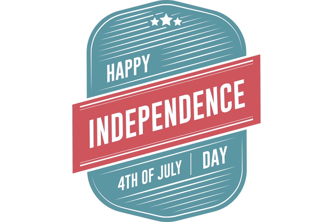 Independence Day Badge on Transparent Background Celebrating History