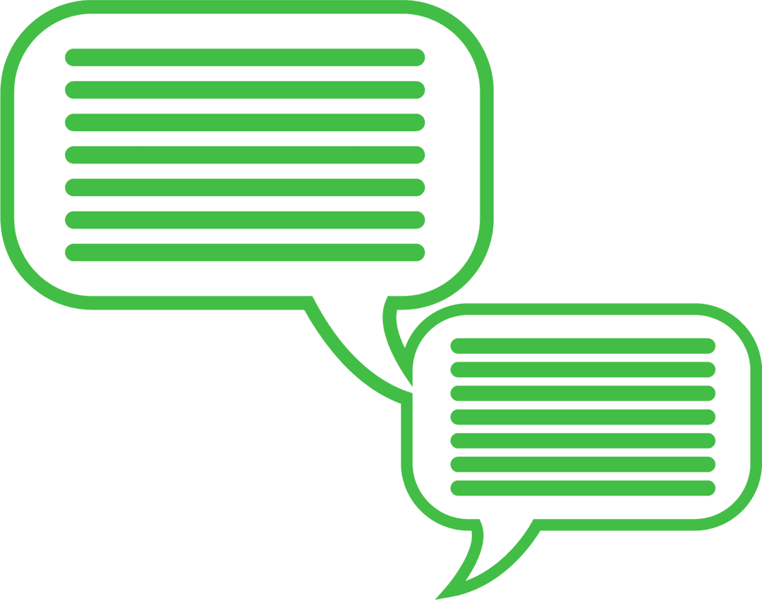 Green Transparent Speech Bubbles Illustration for Communication Concept