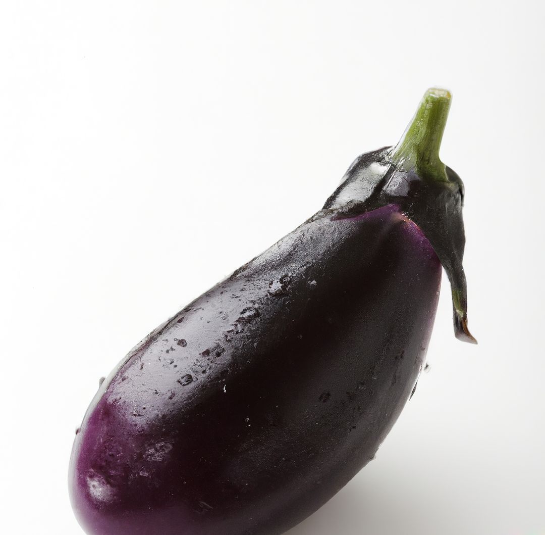 Fresh Peeled Purple Eggplant Isolated on White Background - Free Images, Stock Photos and Pictures on Pikwizard.com
