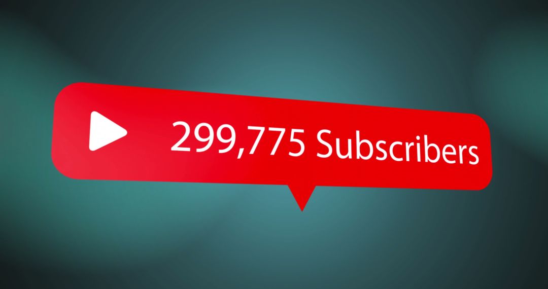 Digitally Generated Social Media Subscribers Count Icon