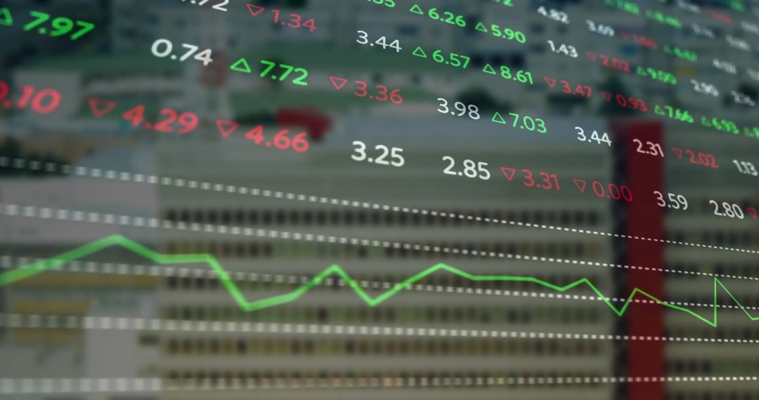 Stock Market Data Processing with Cityscape Background