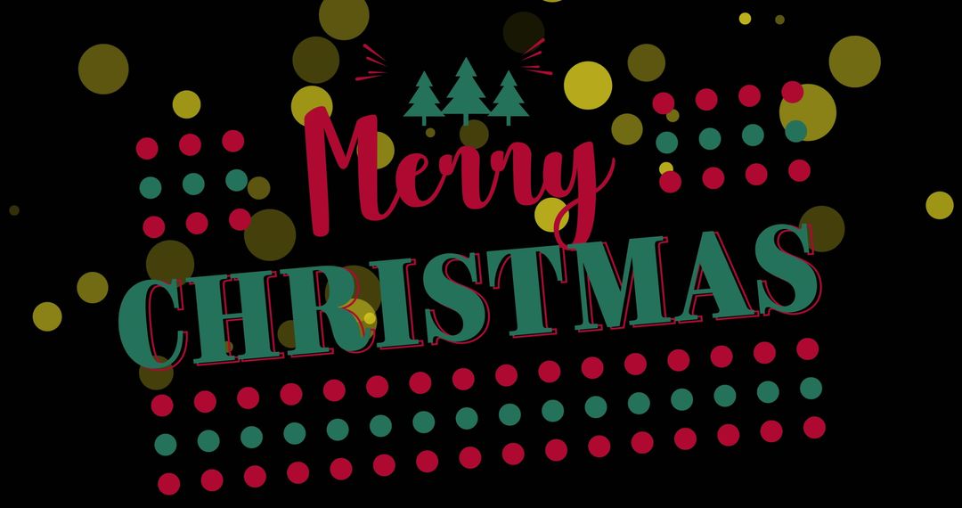 Merry Christmas Greeting with Festive Decoration