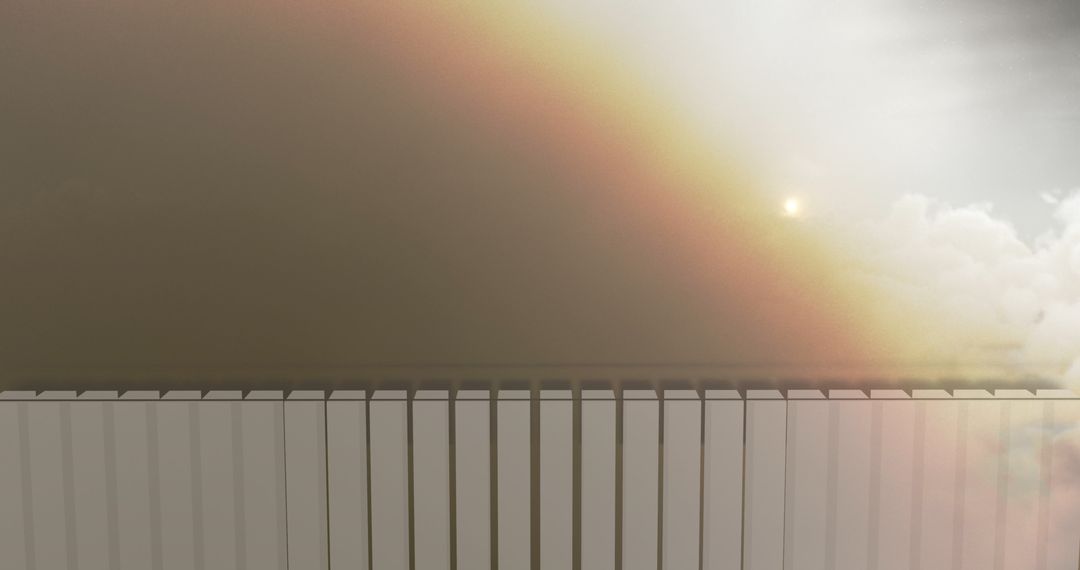 Data Processing Concept with USA Flag on Clouds