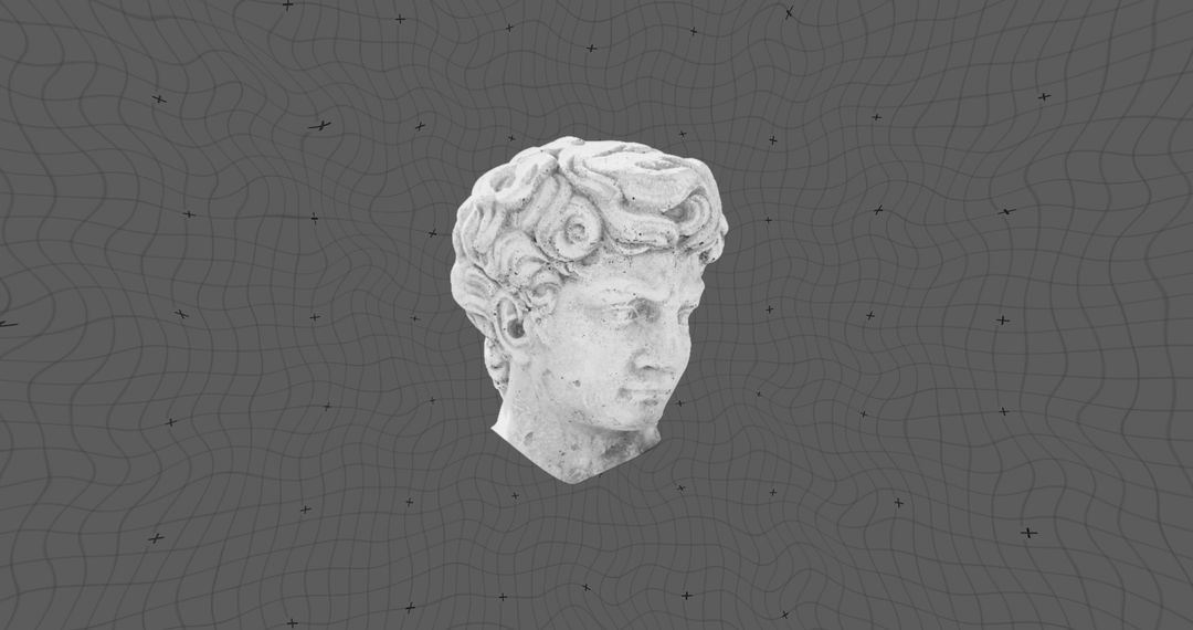 Classical Sculpture Head on Abstract Grey Background - Free Images, Stock Photos and Pictures on Pikwizard.com