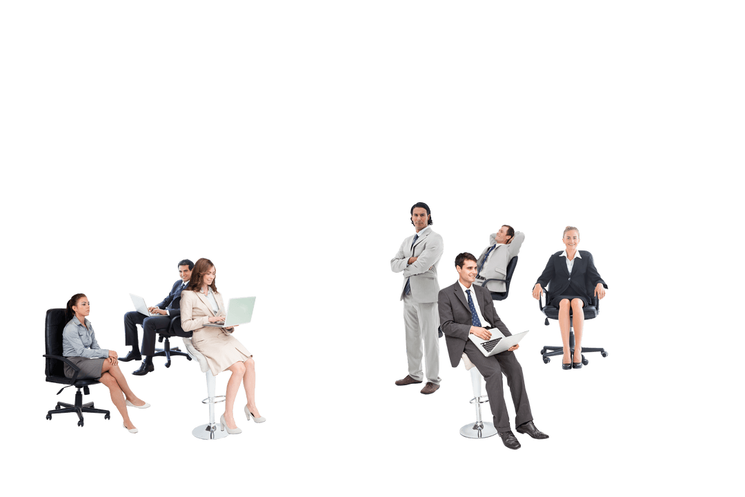 Transparent Diverse Business Meeting with Professionals