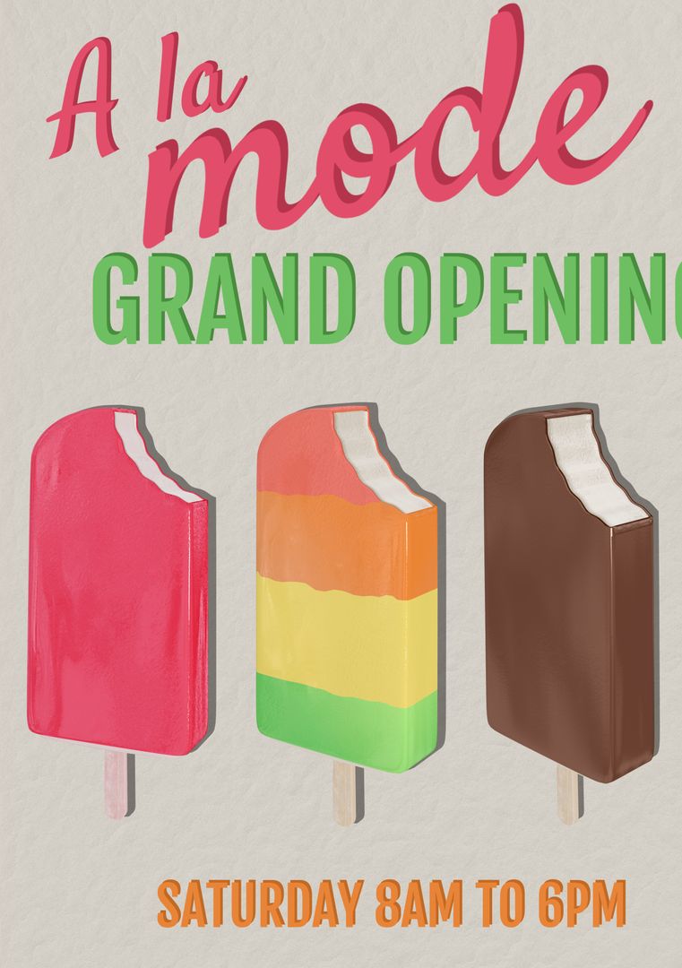 Vibrant Ice Pops Celebrating Successful Business Launch