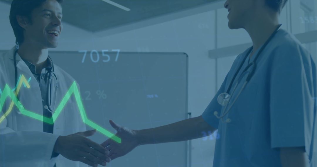 Doctors Agreeing on Medical Partnership with Data Integration