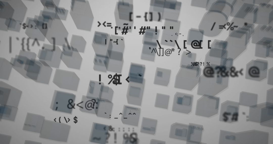 Abstract Digital Data Processing Over 3D Cityscape