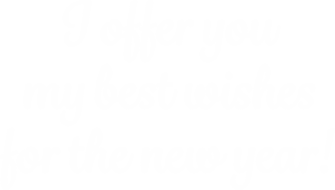 Transparent New Year Wishes in Elegant Script